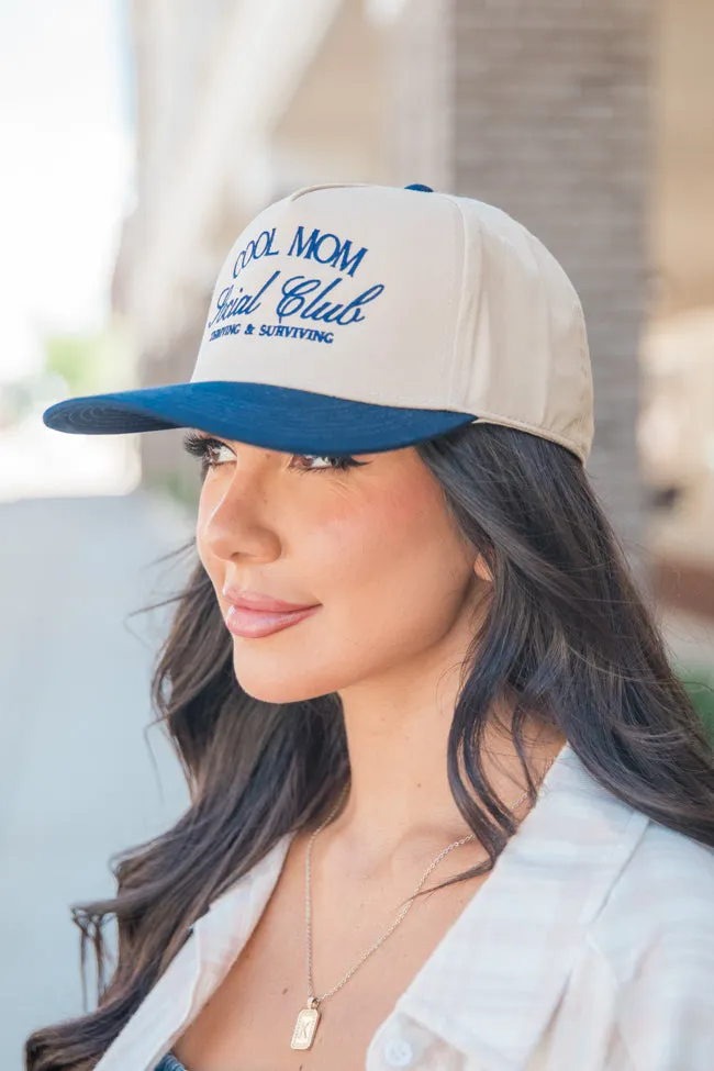 Cool Mom Social Club Navy and Khaki Trucker Hat sold by Pink Lily product image thumbnail 3