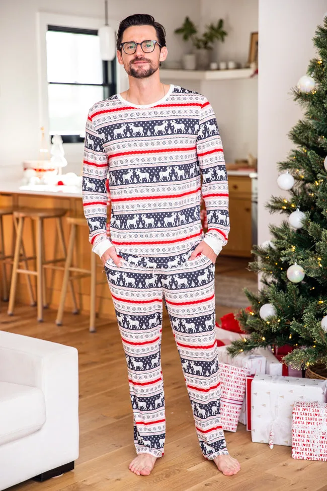 Mens Holly And Jolly Charcoal Christmas Print Pajama Top FINAL SALE sold by Pink Lily product image thumbnail 2