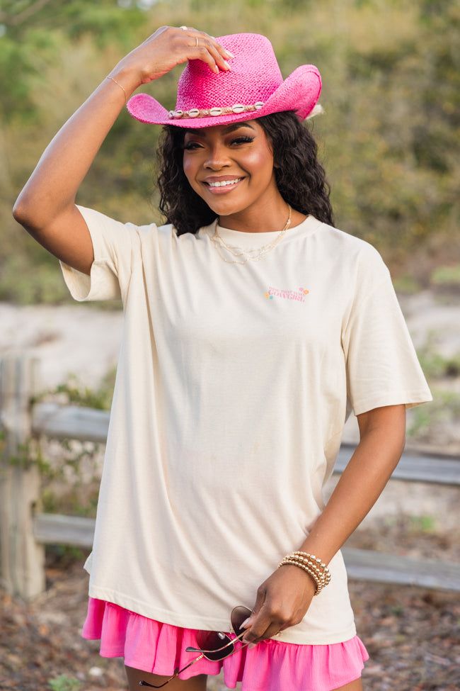 Ride That Wave Cowgirl Ivory Oversized Graphic Tee sold by Pink Lily product image thumbnail 4