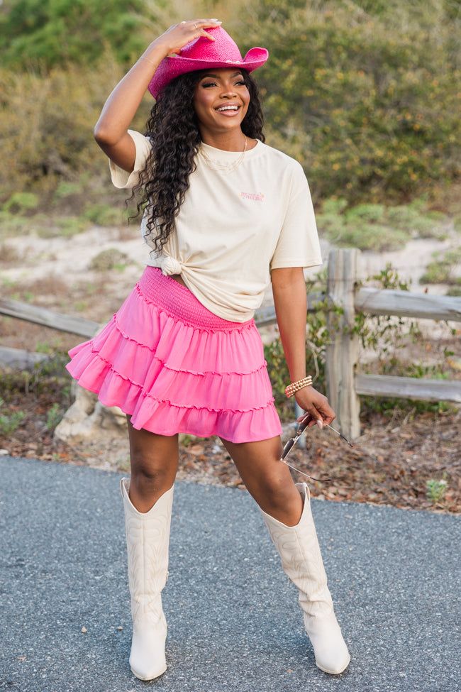 Ride That Wave Cowgirl Ivory Oversized Graphic Tee sold by Pink Lily product image thumbnail 5