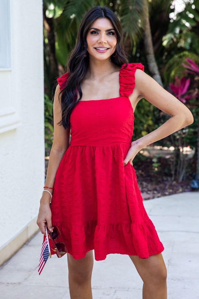 Fireworks All Night Red Mini Dress FINAL SALE sold by Pink Lily