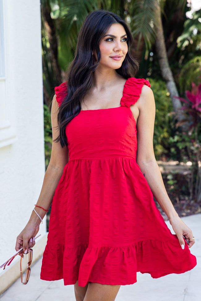 Fireworks All Night Red Mini Dress FINAL SALE sold by Pink Lily product image thumbnail 5