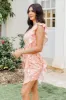 Be The Exception Orange Floral One Shoulder Mini Dress FINAL SALE sold by Pink Lily