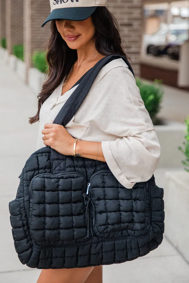 Quilted Black Weekender DOORBUSTER sold by Pink Lily product image thumbnail 2