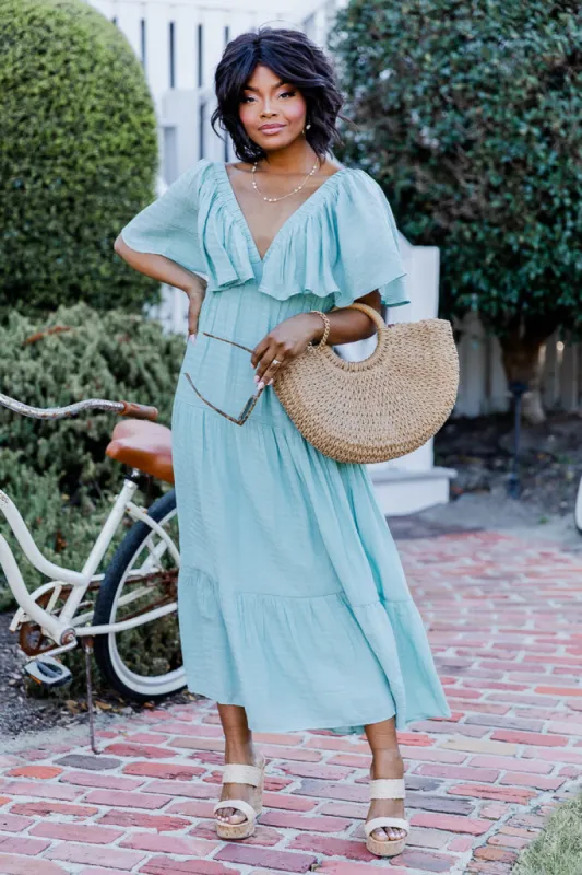 Ease On By Aqua Short Sleeve Maxi Dress FINAL SALE sold by Pink Lily