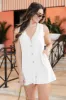 Sun And Done Linen Button Up Romper FINAL SALE sold by Pink Lily