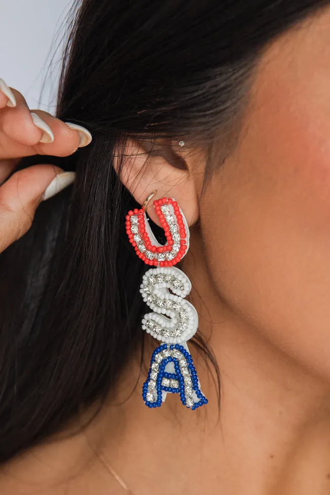 USA Earrings sold by Pink Lily