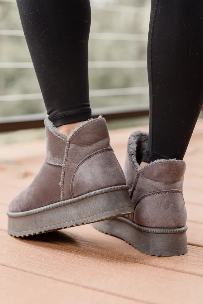 Elsa Grey Ultra Mini Platform Boot sold by Pink Lily product image thumbnail 3
