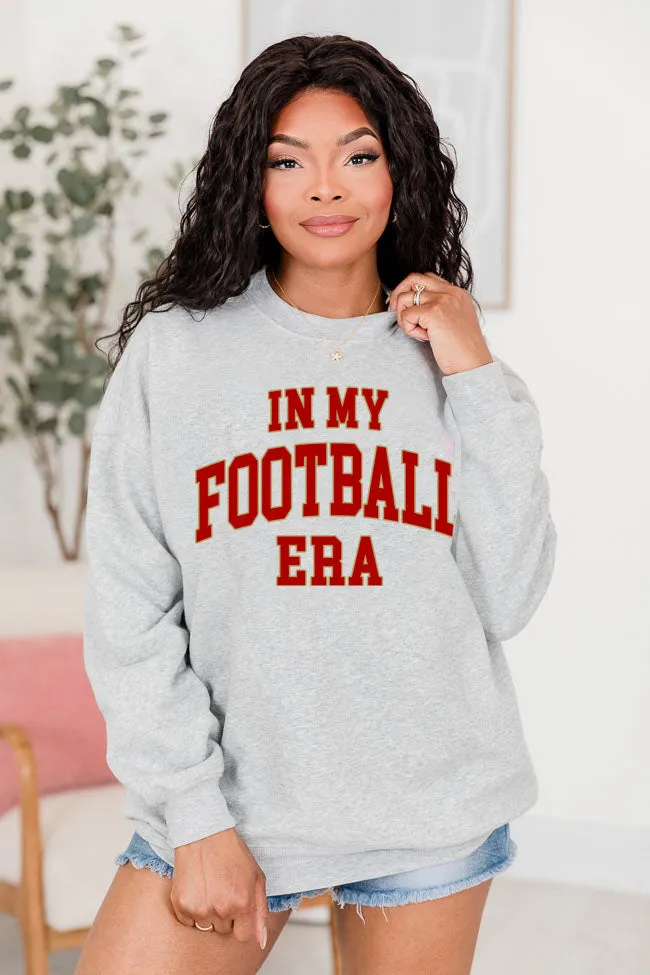 In My Football Era Gold Light Grey Graphic Sweatshirt SALE sold by Pink Lily