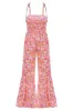 Aware of This Mauve Floral Print Flare Jumpsuit FINAL SALE sold by Pink Lily