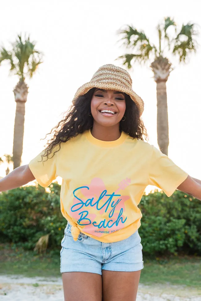 Salty Beach Yellow Oversized Graphic Tee sold by Pink Lily product image thumbnail 2