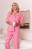 Good To Get Away In Pinstripe Parade Stripe Bamboo Pajama Top sold by Pink Lily