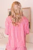 Good To Get Away In Pinstripe Parade Stripe Bamboo Pajama Top sold by Pink Lily