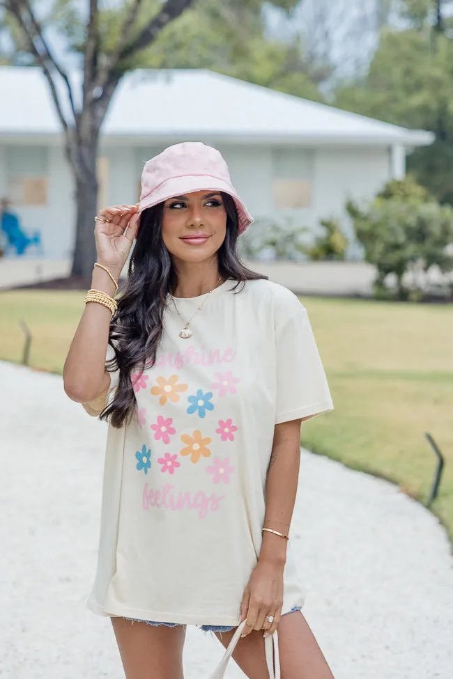 Sunshine Feelings Ivory Oversized Graphic Tee sold by Pink Lily product image thumbnail 5