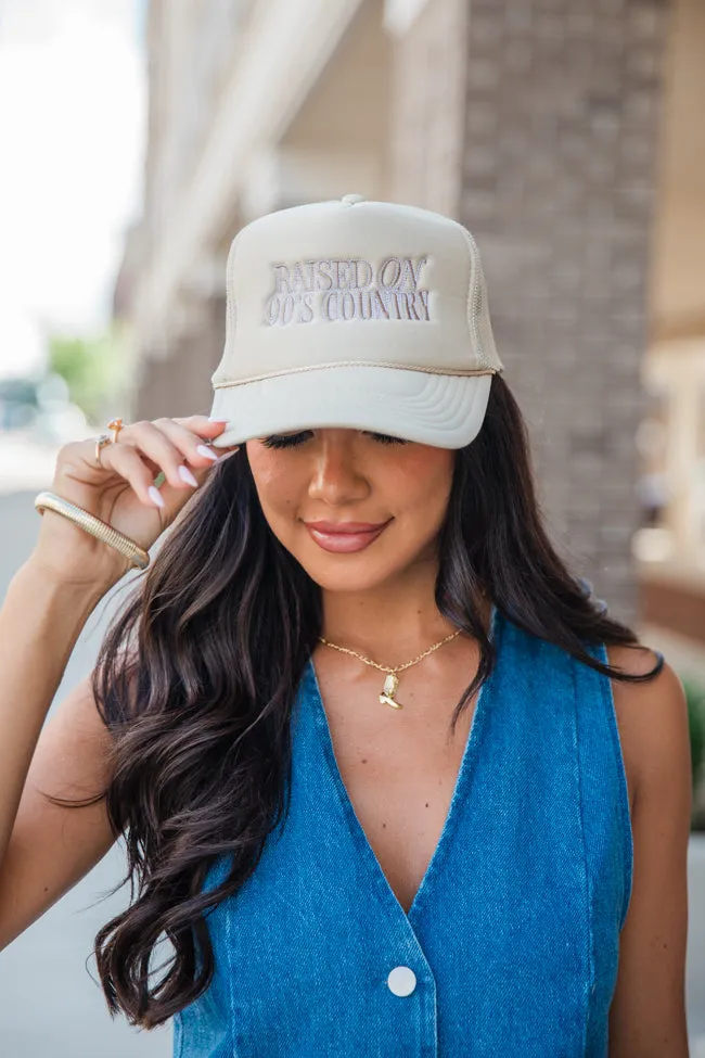 Raised On 90s Country Tan Trucker Hat sold by Pink Lily product image thumbnail 3