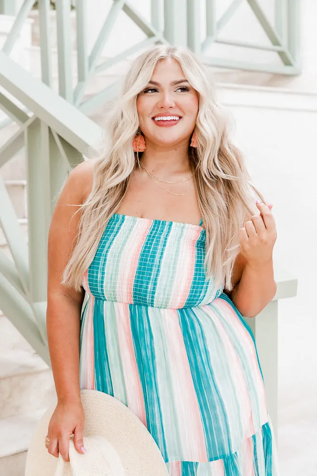 Bayside Blue Striped Maxi Dress FINAL SALE sold by Pink Lily product image thumbnail 2