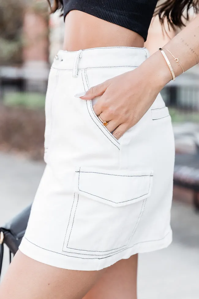 Bring You Along Ivory Cargo Skirt FINAL SALE sold by Pink Lily product image thumbnail 3
