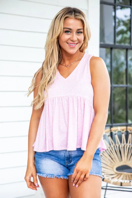 Similar Reason Blush Floral Knit Tank FINAL SALE made by Pink Lily