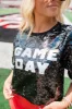 It's Gameday Black Sequin Top FINAL SALE sold by Pink Lily