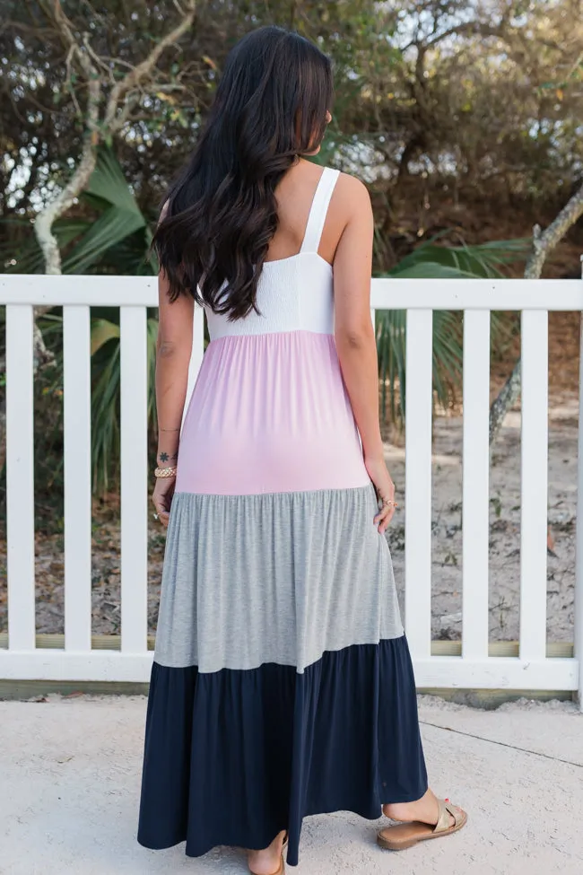 Expressions Of Love Colorblock Tiered Maxi Dress SALE sold by Pink Lily product image thumbnail 3