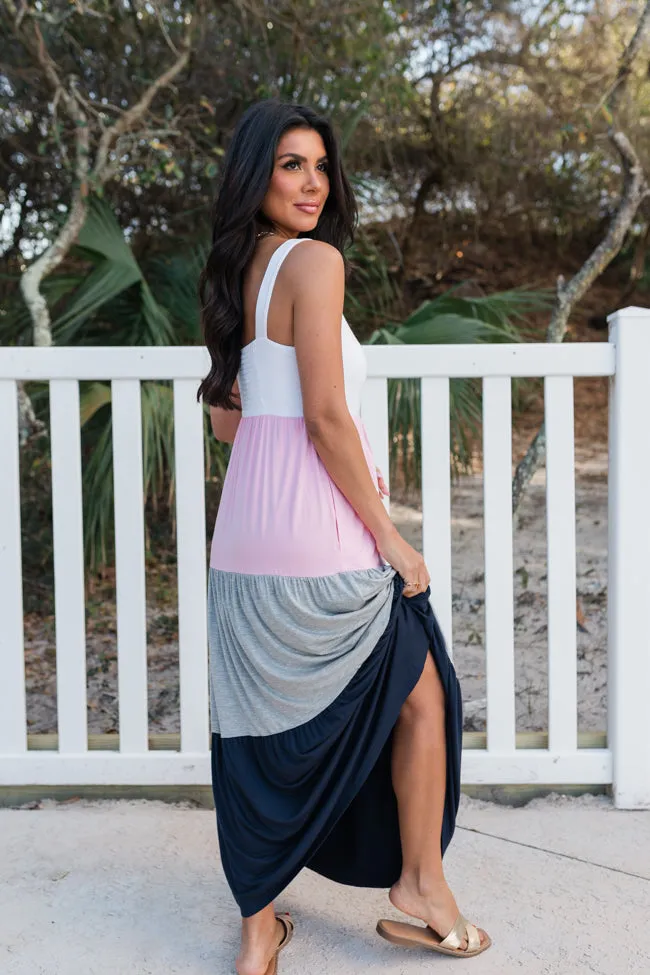 Expressions Of Love Colorblock Tiered Maxi Dress SALE sold by Pink Lily product image thumbnail 2
