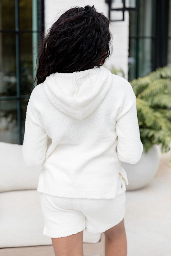 Once More Ivory Fuzzy Lounge Hoodie sold by Pink Lily product image thumbnail 4