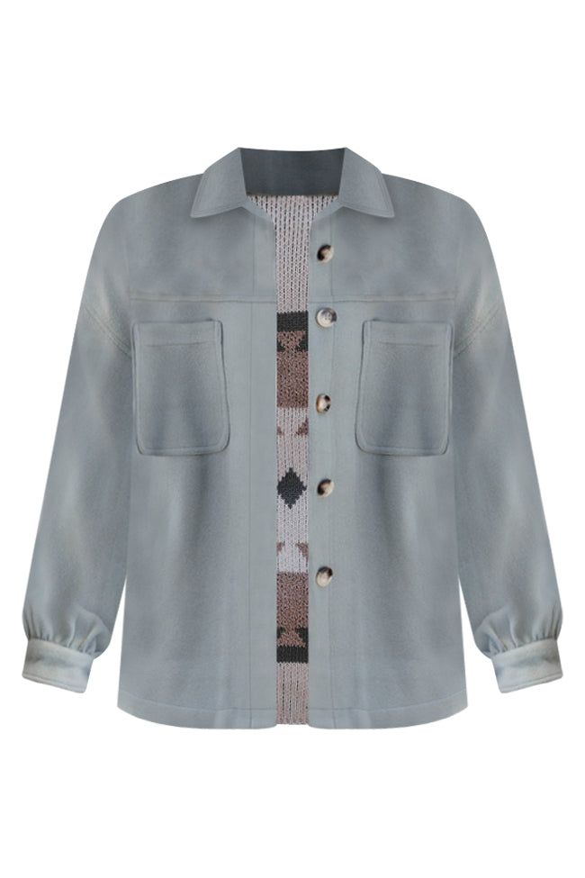 A Possibility Sage Aztec Shacket sold by Pink Lily product image thumbnail 6