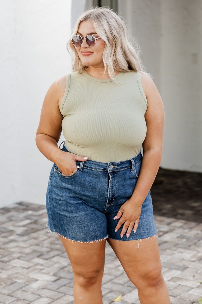 Pure Memory Olive Bodysuit sold by Pink Lily