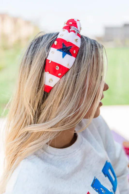 Striped Patriotic Headband sold by Pink Lily