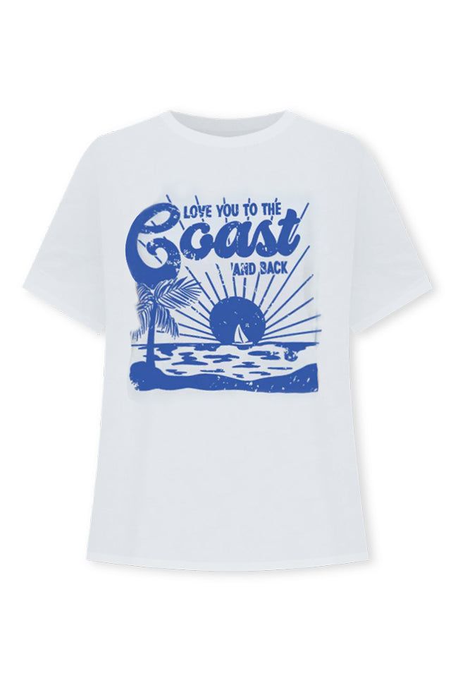 Love you to the coast and back Light Blue Oversized Graphic Tee sold by Pink Lily product image thumbnail 5