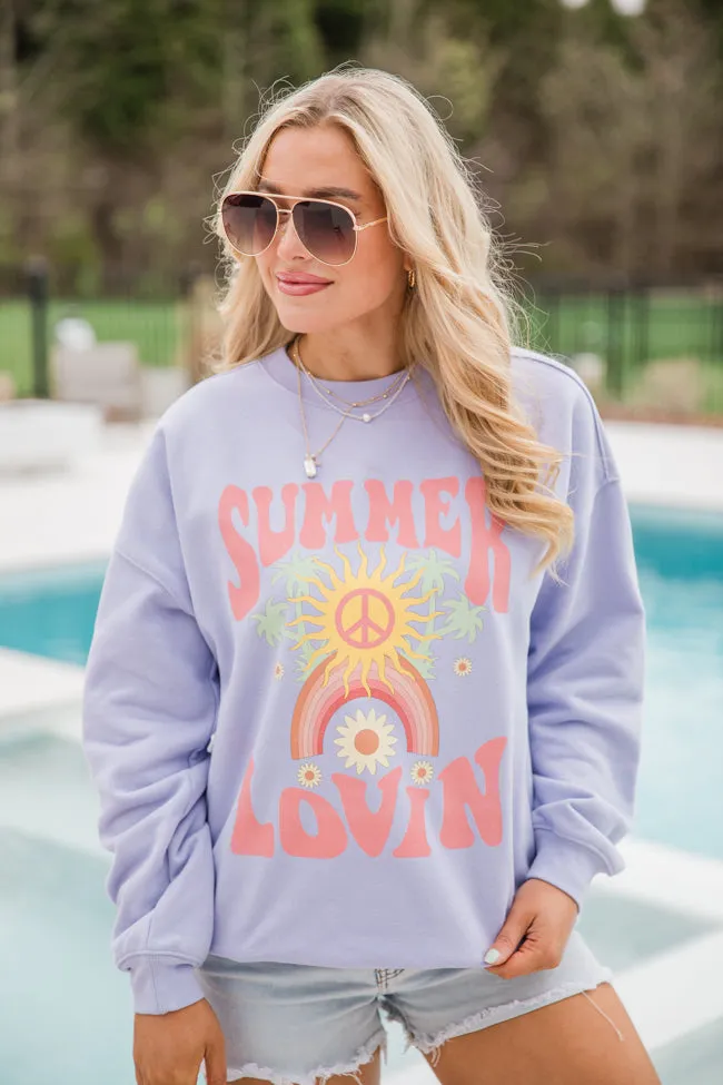 Summer Lovin Lilac Oversized Graphic Sweatshirt sold by Pink Lily product image thumbnail 3