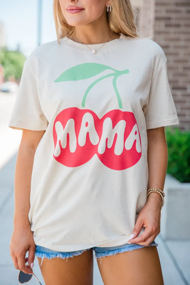 Cherry Mama Ivory Oversized Graphic Tee sold by Pink Lily product image thumbnail 3