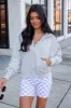 Learn As You Go Grey Quarter Zip Pullover FINAL SALE sold by Pink Lily