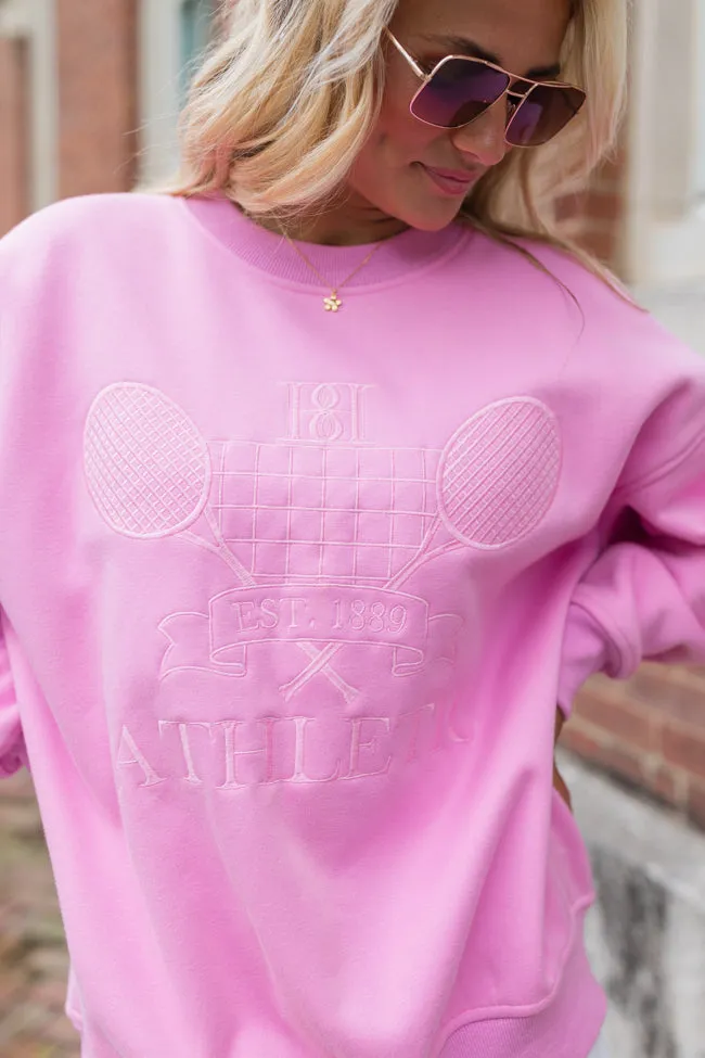 Sporty Chic Pink Embroidered Sweatshirt FINAL SALE sold by Pink Lily product image thumbnail 5