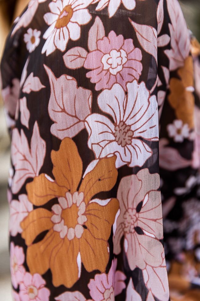 Destined To Be Floral Printed Long Sleeve Mini Dress sold by Pink Lily product image thumbnail 3