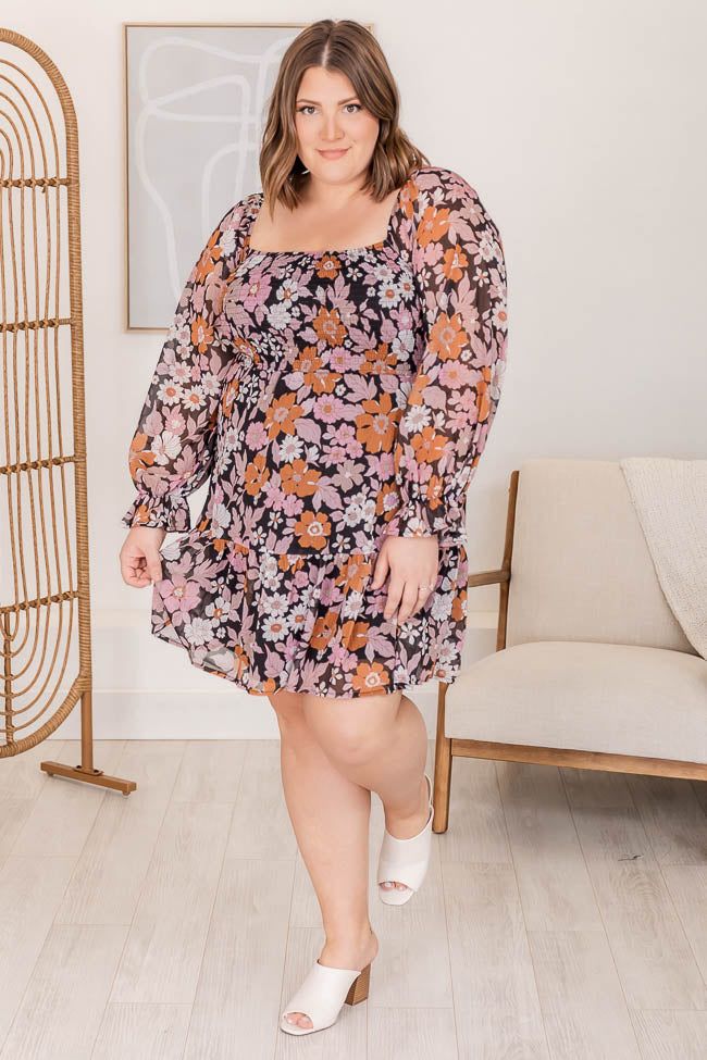 Destined To Be Floral Printed Long Sleeve Mini Dress sold by Pink Lily product image thumbnail 8