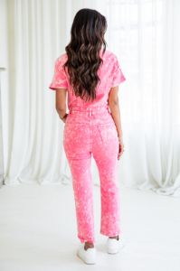 Here With You Bright Pink Jumpsuit FINAL SALE sold by Pink Lily