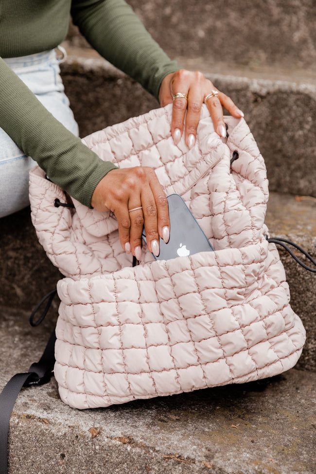 Nude Puffy Backpack sold by Pink Lily product image thumbnail 4