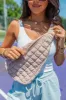 Got To Go Nude Quilted Sling Bag FINAL SALE sold by Pink Lily