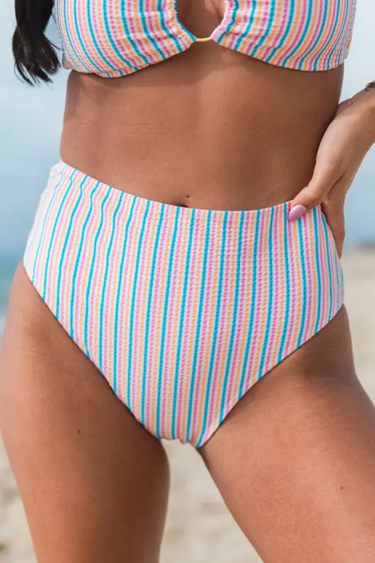 Diamond Girl Striped Bikini Bottoms FINAL SALE sold by Pink Lily