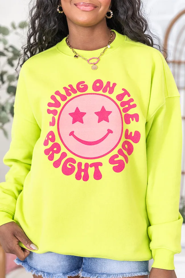 Living On The Bright Side Neon Oversized Graphic Sweatshirt sold by Pink Lily product image thumbnail 3