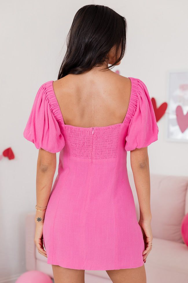 Morning Bliss Pink Square Neck Mini Dress FINAL SALE sold by Pink Lily product image thumbnail 4