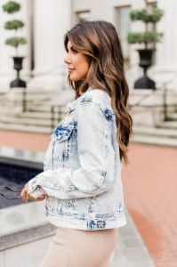 Flashback Goodbye Light Wash Denim Jacket sold by Pink Lily