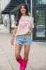 Break Horses Not Hearts Ivory Oversized Graphic Tee sold by Pink Lily