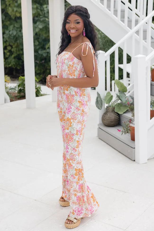 Aware Of This Multi Floral Flare Leg Jumpsuit FINAL SALE sold by Pink Lily product image thumbnail 4
