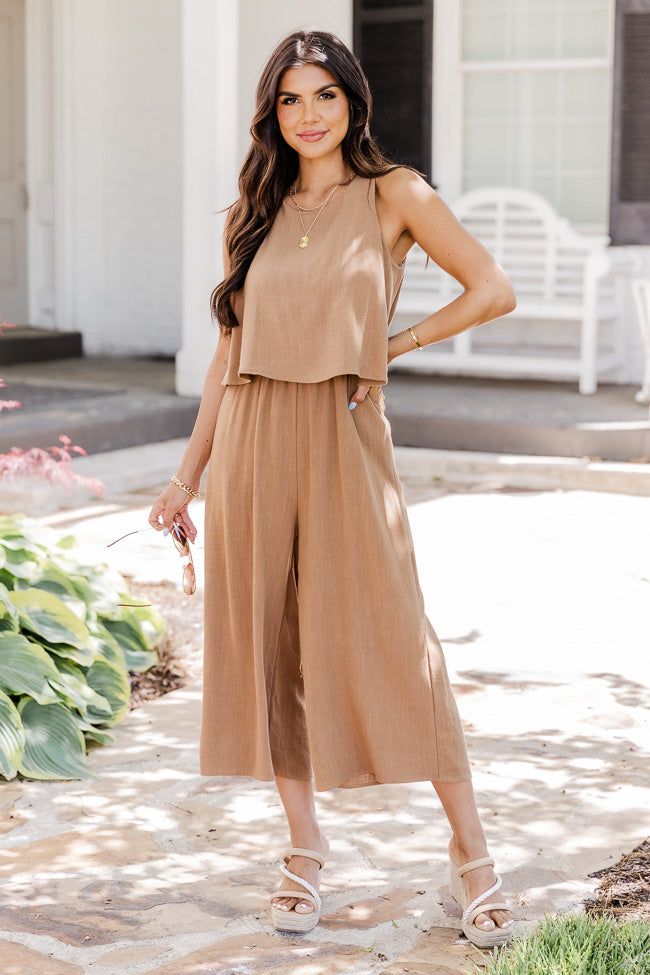 Never Wanna Leave Mocha Jumpsuit FINAL SALE sold by Pink Lily product image thumbnail 2