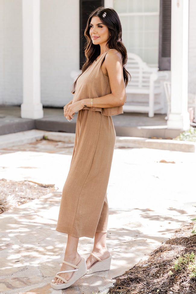 Never Wanna Leave Mocha Jumpsuit FINAL SALE sold by Pink Lily product image thumbnail 3