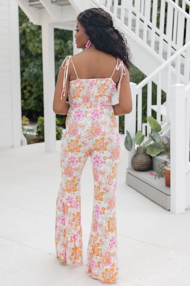 Aware Of This Multi Floral Flare Leg Jumpsuit FINAL SALE sold by Pink Lily product image thumbnail 5