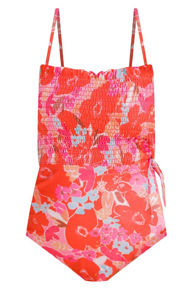 Found My Paradise One Piece Swimsuit in Watercolor Red Floral Print sold by Pink Lily product image thumbnail 11