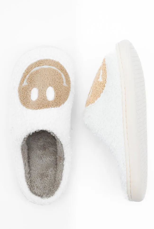Tan and White Smiley Slippers sold by Pink Lily product image thumbnail 5
